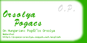 orsolya pogacs business card
